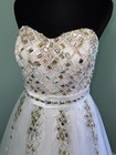 Sparkling Nwt Partytime White Wedding  formal  Silver Sz 10 - See Measurements  