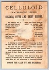 Celluloid Waterproof Collars Cuffs   Shirt Bosoms Victorian Trade Card