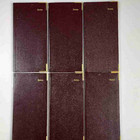 Lot Of 6 Vintage Pocket Notebooks - Burgundy W  Gold Corners Mini Note Pads