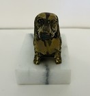Vintage Cocker Spaniel Dog On White Marble Paper Weight