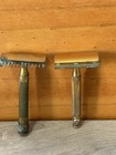 Vintage Gillette Razors Gold Tone  Shaving Razors