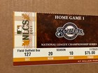 2011 Nlcs Ticket Stub Milwaukee Brewers Game 1 Miller Park St Louis Cardinals