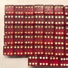 Large Collection  55  Vintage 5 8    Cherry Red Bakelite Dice   tested 