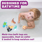 Marine Mold-free Bath Toys  6 Pack   Sealed Design  Soft   Squeezable