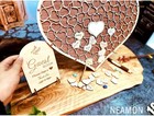 Wedding Guest Book Alternative Heart Drop Box Guestbook With Photo Wooden
