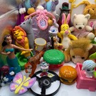 Lot Of Vintage Mcdonalds Wendy s Etc  Toys Polly Pocket Kermit Barbie
