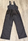 L l bean Coldbuster Kids Snow Bibs Size 14 Black 289103