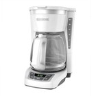 12-cup Programmable Drip Coffee Maker New White Easy-view Water Window Auto Brew