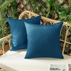 Set Of 2 Outdoor Waterproof Throw Pillow Covers 18  X 18   pack Of 2  Blue