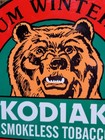 Vintage Kodiak Tobacco Sign Smokeless Pipe Cigar Cigarette Store Advertising 12 