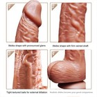 Ultra Realistic Dong Dildo Suction Cup Waterproof Cock Veined Sex Toys For Adult