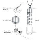 Clear Glass Tube Cremation Urn Jewelry Ashes Holder Necklace Keepsake Memorial P