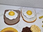 Vtg Pretend Play Food Lot Eggs Bread Burger Hot Dog Fries Cookies Pancake Etc 
