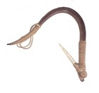 19th C  Haida Bentwood Halibut Hook - Ceder Lashing - Bear-bone Barb -fine Coind