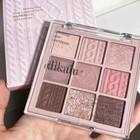 9 Color Eyeshadow Palette Matte Pearly Glitter Velvet Texture Waterproof 