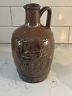 Vintage Okinawa Japan Sake Jug Ceramic W  Handle Okinawa Map   Shuri Gate Ryukyu