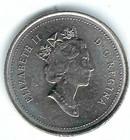 1996 Canadian Brilliant Uncirculated Qeii   Schooner 10 Cent Coin 