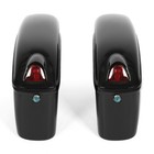 Motorcycle Hard Saddle Bags   Luggage Box Trunk W  Tail Light For Harley Yamaha