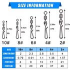 Fishing Swivels Snaps Kit 165pcs Rolling Barrel Swivels With Fast Clips Fishi   