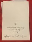 Vincent Price Estate Christmas Card From President Johnson  To Vincent Price 18k