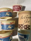 Vintage Ice Cream Containers Soda Fountain Lot  Of 8