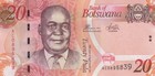 Botswana 20 Pula  2012  - President nat l Assembly p31c  B125c Unc