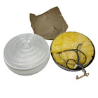 Vintage 8  Drum Glass Retro Ceiling Light Fixture Mcm Kitchen Bath New 1108