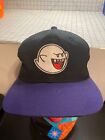 Vintage  Super Mario Big Boo Baseball Cap Hat Purple Black Snapback Nos Nintendo