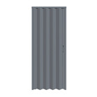 Grey Interior Folding Pvc Accordion Door include Door And Hardware handle latch