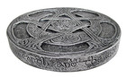 Moon Pentacle Plaque Dryad Design Wicca Pentagram Altar Decoration Silver Finish
