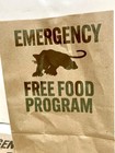 Vtg Black Panther Party Large Free Food Program Grocery Paper Bag 14   x  10     3 
