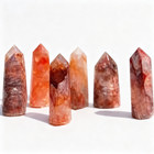 Natural Fire Quartz Tower Points  Crystal Healing Obelisk Wand  Spiritual Gift