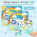 Wooden Puzzles For Toddlers  8 Pack Vehicle Jigsaw Kids3-5  9    