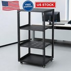 12u Network Rack With Casters - Heavy Duty Open Frame Network server Rack For It