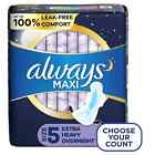 Always Maxi Overnight Pads With Wings  Size 5  Extra Heavy Overnight  36 Ct 