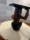 Vintage Cast Iron Bombay Co  Monkey  bellhop  Business Card Holder