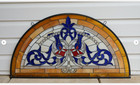 34 l X 18 25 h Half Round Tiffany Style Stained Glass Window Glass Panel 