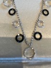 Zales 14k White Gold Black   White Diamond Necklace 3 4 Ctw 585 W receipt