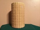 Vintage Shawnee Pottery Light Pink red Glazed Bamboo 4    Round Planter Vase Pot