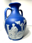 19th Century - Wedgwood Dark Blue Jasperware Portland Vase - Large 8 50  Nice