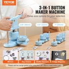Vevor Button Maker Machine Pin Badge Maker 1 1 25 2 28 Inch 3-in-1 Blue For Diy