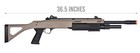 Fabarm Stf 12 Long Barrel Shotgun W  Fixed Stock  dark Earth   Black  Airsoft Gu