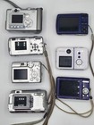 Lot Of 7 Digital Cameras Parts Or Repair Only Nikon Sony Canon Sanyo Polaroid