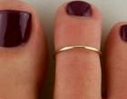 925 Silver Toe Ring Dainty Minimalist Womens Plain Band Adjustable Foot Jewelry