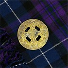 Celtic Knot Fly Plaid Brooch Antique Scottish Men Tartan Kilt Sach Brooch