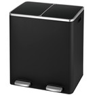 16 Gallon Stainless Steel Trash Can 60l Dual Compartment Kitchen Garbage Can