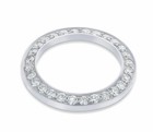 Ladies 2ct Bead Set 18kw Moissanite Bezel Compatible With Rolex