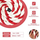 Cotton Rope 3 4 Inch X 100 Feet - 3 Strand Twisted In X 100 Ft  Red white