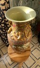 Antique Vintage Asian Chinese Famille Rose Oriental Floral Vase Urn Porcelain 
