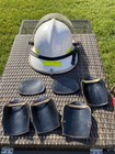 Vintage Fire Department Chief Aux W N Y F D Chief  Helmet With 6 Shield